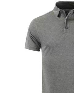 Customized <b>Mens</b> Heather <b>Grey</b> <b>Polo</b> <b>Shirt</b> Short Sleeve Pique Fabric Breathable Casual Corporate Uniform Custom Logo Printing Wear - Product Image 3