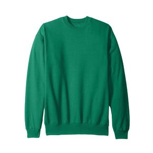 Venta al por mayor 100% algodón Sudadera de cuello redondo personalizado bordado de gran tamaño pulóver Unisex con capucha de lana en blanco para los hombres - Product Image 2