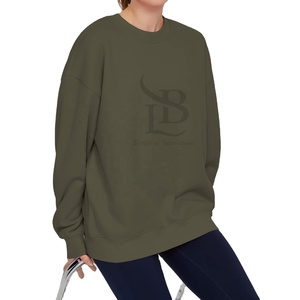 Sudadera deportiva personalizada para mujer 260gsm transpirable cómodo algodón poliéster casual cuello redondo suéteres ropa de gimnasio precio barato - Product Image 1