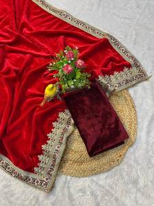 Diseño de seda suave Sari bordado secuencia trabajo estilo tradicional boda fiesta desgaste para mujeres indio pakistaní desgaste sari. - Product Image 2