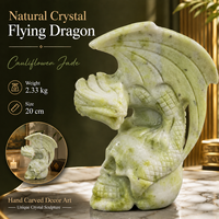 Vente en gros de sculptures de dragons en cristal naturel, sculptures en cristal de haute qualité, produits personnalisés acceptés