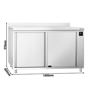 ตู้เก็บความร้อนเชิงพาณิชย์ PREMIUM 1400 ขนาด 600 มม. พร้อมบานพับและประตูบานเลื่อน ระบบดิจิตอล - Product Image 2