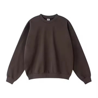 Sweat-shirt à col rond 100% coton pour hommes, personnalisé de luxe, épaules tombantes, T-shirt personnalisé de haute qualité à coupe carrée surdimensionnée