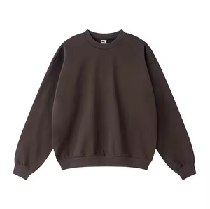 Sweat-shirt à col rond 100% coton pour hommes, personnalisé de luxe, épaules tombantes, T-shirt personnalisé de haute qualité à coupe carrée surdimensionnée - Product Image 4