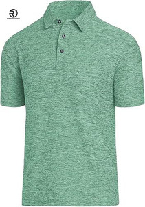Top Premium Heavyweight 350GSM Polos de manga corta para hombre, diseño transpirable de algodón ajustado para hombre - Product Image 5