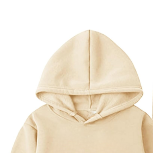 <b>Men</b> <b>Beige</b> Fleece Tracksuit Custom Logo Pullover Hoodie And <b>Jogger</b> Set Winter Warm Two Piece Outfit OEM Factory Casual Sportswear - Product Image 2