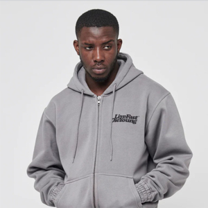 Sudaderas con cremallera para hombre hechas a medida de alta calidad al por mayor de lana de manga completa bordado Puff impreso Anti-Shrink tamaño 6XL - Product Image 2