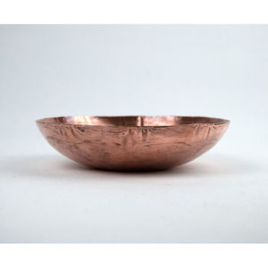 ชามใส่อาหารทำจากทองแดงบดชามผลไม้ทรงกลมขนาดกลางดีไซน์หรูหรา - Product Image 4