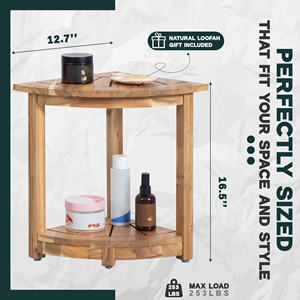 เก้าอี้มุม Andomond ดีไซน์สามเหลี่ยม โครงสร้างแข็งแรง พร้อมที่นั่งที่ใช้งานได้จริงสำหรับพื้นที่ในร่มขนาดเล็ก - Product Image 3