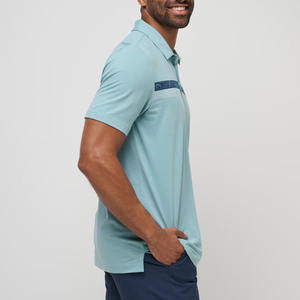 Camisetas de Manga Corta de Punto Sólido con Logotipo Bordado Personalizado Antiarrugas Unisex al por Mayor - Product Image 2