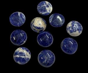 30ชิ้น sodalite ธรรมชาติทรงกลมหินขัดอัญมณีหลวมขนาด8มม. ถึง30มม. โดยประมาณ - Product Image 4
