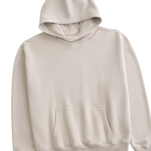 Sweat à capuche beige uni en polaire pour hommes pullover chaud hiver Streetwear sweat à capuche décontracté pour vêtements de sport en plein air et sweat à capuche à la mode - Product Image 2