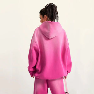 Sweat à capuche pour femme en polyester coton vintage délavé singe délavé tie dye Vente en gros poids lourd streetwear sweat à capuche pour femme - Product Image 4