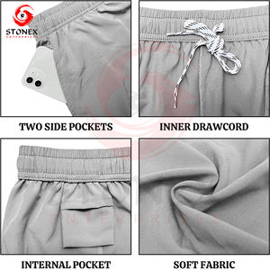 Short de course léger pour homme avec ceinture élastique respirant et durable idéal pour les shorts d'été - Product Image 3