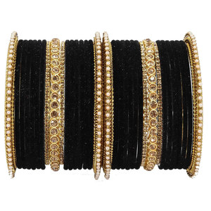 Latest Fashionable Custom Design Round Shape Velvet Bangles Hot Selling Wedding Churiya for Women and <b>Girls</b> - Product Image 2