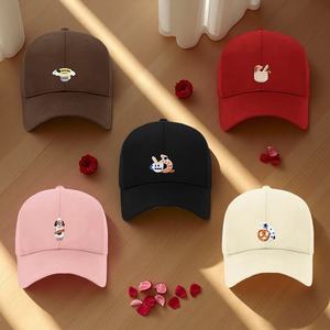 Lindo Sombrero de Pescador de Lona 100% Algodón con Bordado de Perro, Estilo Deportivo Urbano, para Actividades al Aire Libre - Product Image 1