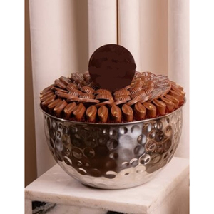 Vajilla para el hogar de Metal plateado de diseño elegante, cuenco para servir dulces de Chocolate para bodas, fiestas, cuenco de Catering, cuenco para Chocolate - Product Image 5