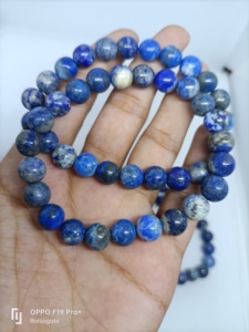 ลาพิส ลาซูลีธรรมชาติ 8 มม.สร้อยข้อมือคริสตัลบำบัดอัญมณีสร้อยข้อมือเรกิจักระการทำสมาธิเครื่องประดับของขวัญ - Product Image 3