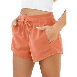 Pantalones cortos de primavera y verano para mujer, pantalones cortos deportivos informales elásticos de cintura alta para mujer - Product Image 2