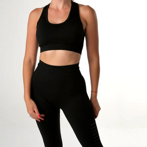 Vente en gros de vêtements de fitness pour vêtements de sport ensembles pour femmes vestes de yoga 3 pièces jambières d'entraînement soutiens-gorge de sport ensemble de vêtements de sport haut - Product Image 2