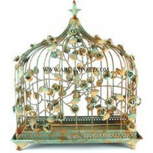 Antique Rose Designer Metal Pet Cage Houses Trending Hot Selling Home and Garden Decorative <b>Large</b> Size Metal Bird Houses Supply - Product Image 1