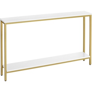 Black Color Metal <b>Console</b> <b>Table</b> with Wooden Top Sleek Design <b>for</b> Entryway Living Room or Hallway Deco - Product Image 3