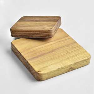 Posavasos de madera para servir té con forma personalizada de diseñador brillante, 4 piezas para decoración de Hotel y hogar, manteles individuales y almohadillas para mesa de comedor - Product Image 2