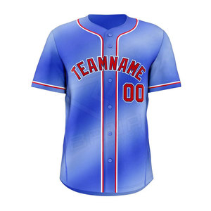 Camiseta de Béisbol con Logotipo Personalizado de Alta Calidad en Oferta, Talla Grande, Transpirable, 100% Poliéster, Ropa Deportiva para Equipos, Nueva Llegada - Product Image 1