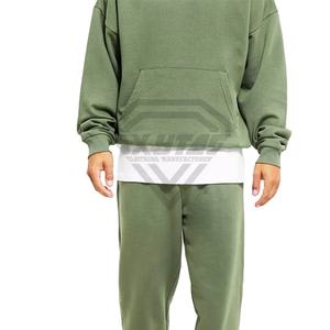 Chándal de lavado ácido para hombre de algodón pesado 100%, patrón sólido de Color personalizado, último estilo ecológico, la mejor calidad para el invierno - Product Image 5