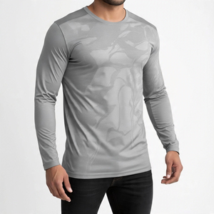 Sublimación verano camiseta hombres gota hombro Streetwear camiseta hombres Jogging Fitness Wear manga larga Camiseta hombres - Product Image 2