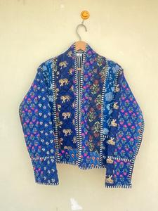 เสื้อแจ็คเก็ตผ้าฝ้ายบุนวมสำหรับผู้หญิงเสื้อโค้ทกันซ้ำได้มีกระดุมพิมพ์ลายเสื้อโค้ทใส่ได้ทุกฤดู - Product Image 4