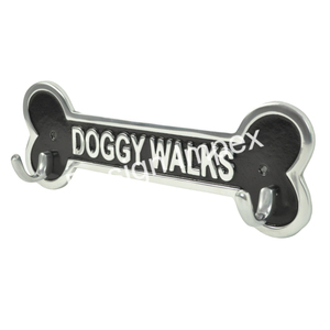 Hợp thời trang doglead nhôm tường móc với 2 chủ sở hữu chó yêu thích xương hình dạng dễ dàng mountable tùy chỉnh móc tường móc từ Ấn Độ - Product Image 4