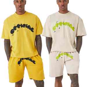 Streetwear décontracté léger pour hommes, ensemble de chemises et shorts imprimés pour les étés, service OEM tricoté, conception personnalisée, meilleure vente - Product Image 1