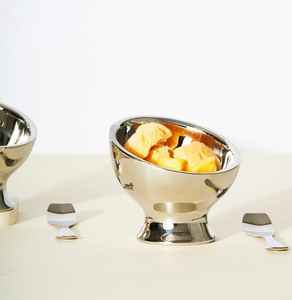 Bol à crème glacée en acier inoxydable à double paroi Vaisselle Bol de service alimentaire pour la maison Cuisine Restaurant Décoratif - Product Image 2