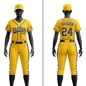 Uniforme de Béisbol Premium de Poliéster de 170 GSM, Diseño de Panel con Rayas Azules, Sublimación, Logotipo Personalizado - Product Image 2