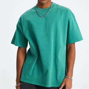 T-shirt lourd 100% coton Unisex Logo personnalisé Acid Wash t Shirt Broderie - Product Image 2