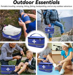 Bolsa de Primeros Auxilios de Alta Calidad, Estilo Vintage, para el Hogar, Viajes al Aire Libre, Coche, Campamento, Senderismo, Bolsa de Almacenamiento Portátil de Poliéster - Product Image 6