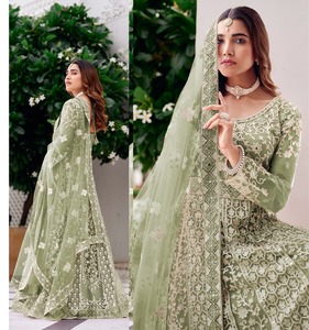 Nuevo Salwar Kameez de Diseño con Estampado de Mariposas para Mujer, Ropa Tradicional para Fiestas con Bordado Intenso y Material de Georgette Fox - Product Image 6