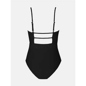Maillot de bain une pièce pour femme en Spandex/Nylon, séchage rapide, respirant, avec logo frontal, léger, vente en gros - Product Image 6