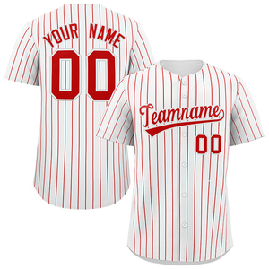 Camiseta de béisbol personalizada OEM/ODM para hombre, uniforme en blanco con logotipo cosido a rayas retro impreso digitalmente, nombre - Product Image 4