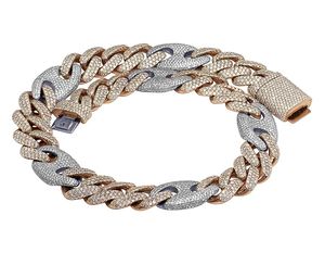 Bijoux de chaîne à maillons cubains cloutés en moissanite entièrement ronds Hip Hop personnalisés en argent S925 - Product Image 2