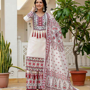 Traje Salwar de Tela Maslin de Diseño Moderno, Estilo Indio Pakistaní, con Estampado Digital, Última Colección Exclusiva para Mujer, Ideal para Fiestas, Bodas y Uso Casual - Product Image 1