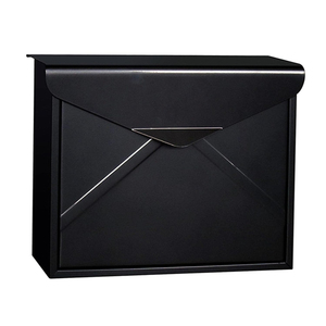 Boîte aux lettres murale en métal bleu vieilli au design moderne, finition antique, boîte à lettres décorative en étain pour la décoration de la maison et du jardin - Product Image 2