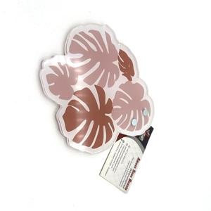 Azulejo de pestañas acrílico en forma de hoja Monstera con pinzas Impresión de logotipo personalizado Herramienta de pestañas acrílicas OEM sostenible - Product Image 2