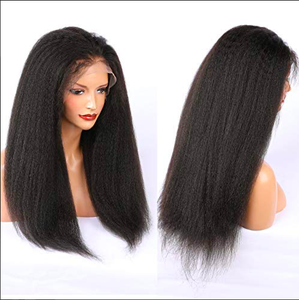 100% vietnamien Remy cheveux humains en gros perruque crépus droit avec dentelle frontale Super Double dessiné vietnamien cheveux bruts - Product Image 4