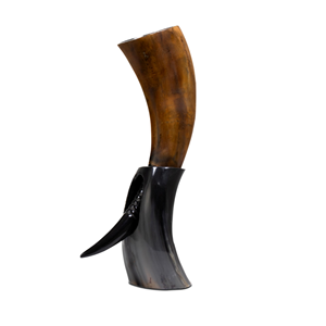 Cuerno vikingo ecológico de Navidad con soporte de cuerno Diseño natural Acepta logotipo personalizado Cuerno vikingo de calidad superior - Product Image 1