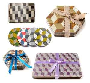 ถาดรองแก้วหินม็อบทำจากยางเรซินอีพ็อกซี่ฝังมุกคลาสสิกสำหรับชาและกาแฟ - Product Image 3