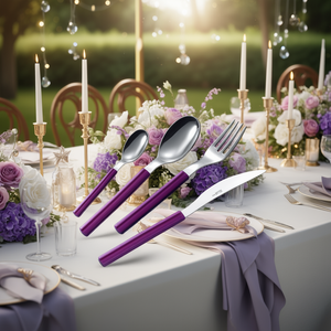 You&Me SKY Viola YM24SK 25-24 Pz Inox 18/0 Juego de Cubiertos Elegante para Decoración de Mesa de Fiesta - Product Image 3