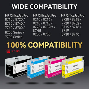 Cartucho de Tinta Recargable HESHUN 952XL/953XL/954XL/955XL con Chip ARC, Repuesto <span class=keywords><strong>para</strong></span> <span class=keywords><strong>HP</strong></span> OfficeJet 953 <span class=keywords><strong>954</strong></span> 955 952 XL - Product Image 3