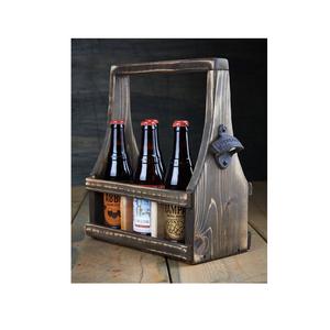 Caddy de madera rústica con compartimentos organizador de cocina hecho a mano para cubiertos servilleta condimento especias y Decoración de mesa - Product Image 6